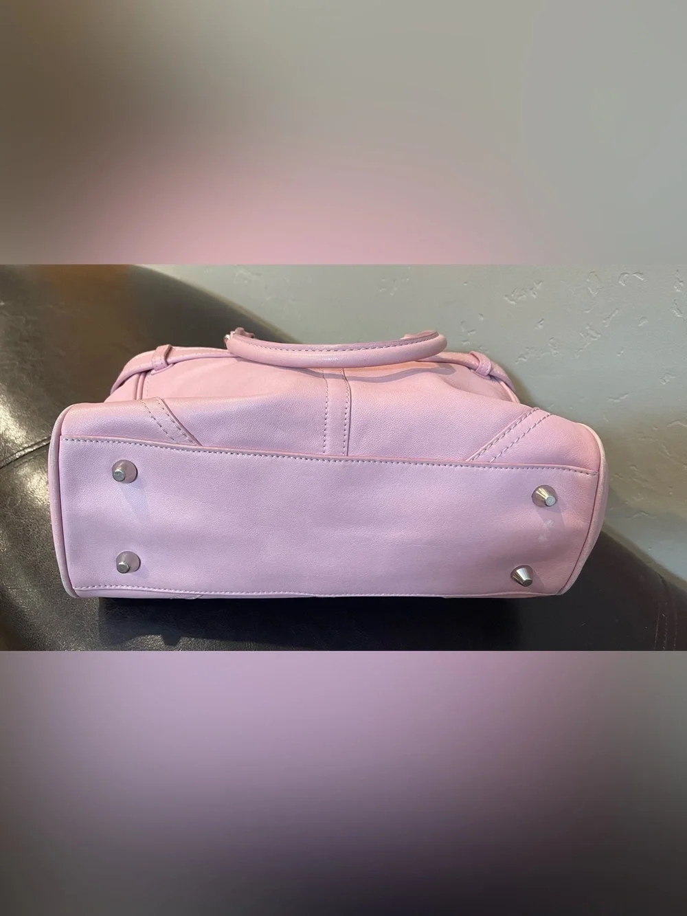 Coach Soft Pink Structured Leather Tote Bag - Women's Handbag y2k carryall